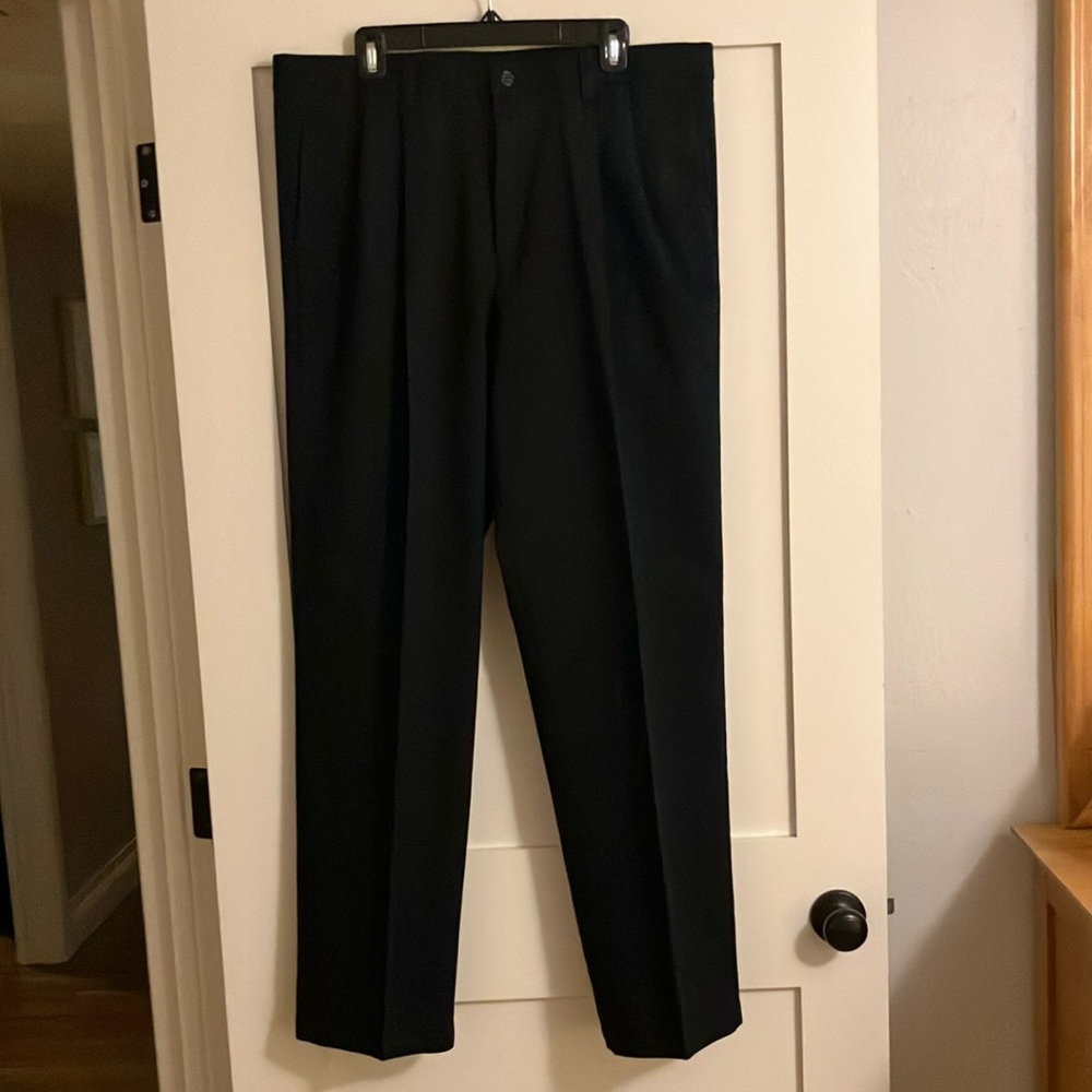 Navy blue pleated dress pants -size 38x34